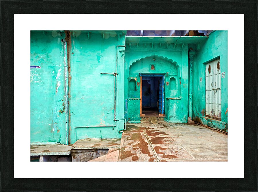 Decorated painted house in Bundi Rajasthan Picture Frame print