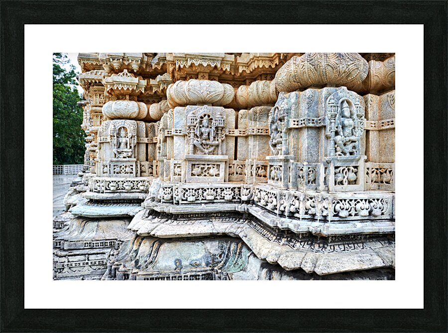 Jain temples in Ranakpur Rajasthan showcase intricate carvings Picture Frame print
