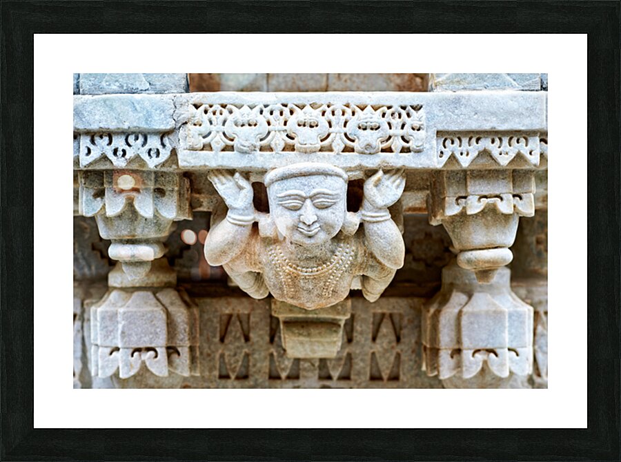 Exploring Jain temples in Ranakpur Rajasthan India Picture Frame print