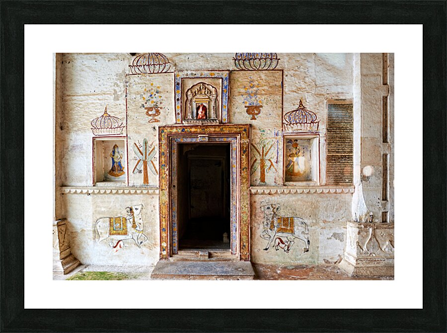 Decorations and paintings at Taragarh Fort in Bundi Rajasthan Picture Frame print