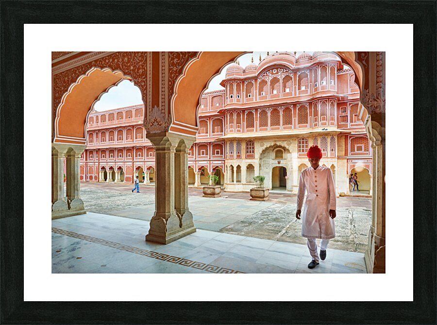 Exploring the City Palace in Jaipur Rajasthan during daytime Picture Frame print