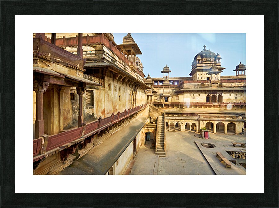 Exploring the fort complex in orchha madhya pradesh india Picture Frame print
