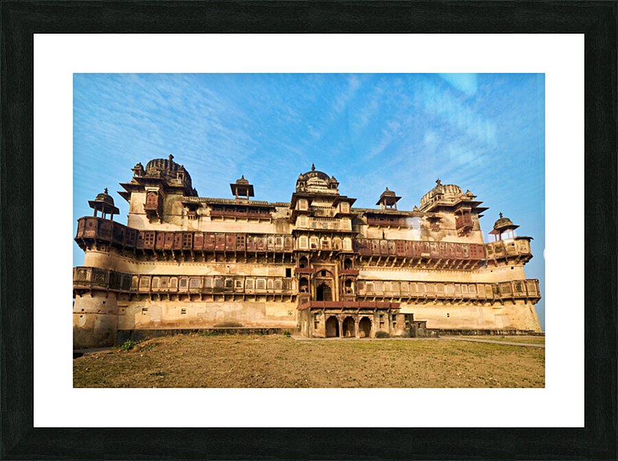 Visit to orchha fort complex in madhya pradesh india Picture Frame print