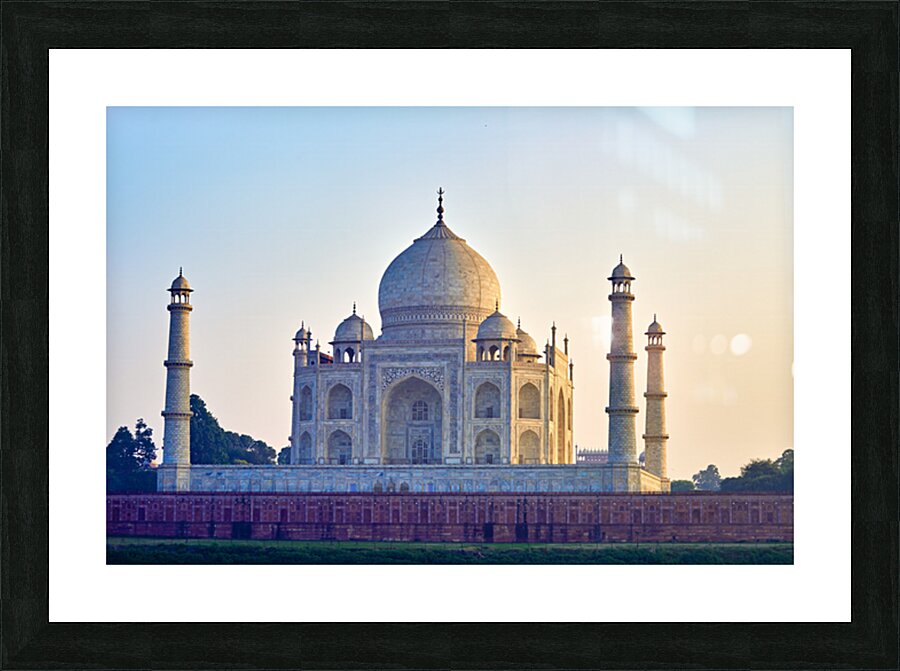 Visit to the Taj Mahal in Agra India during the evening light Picture Frame print