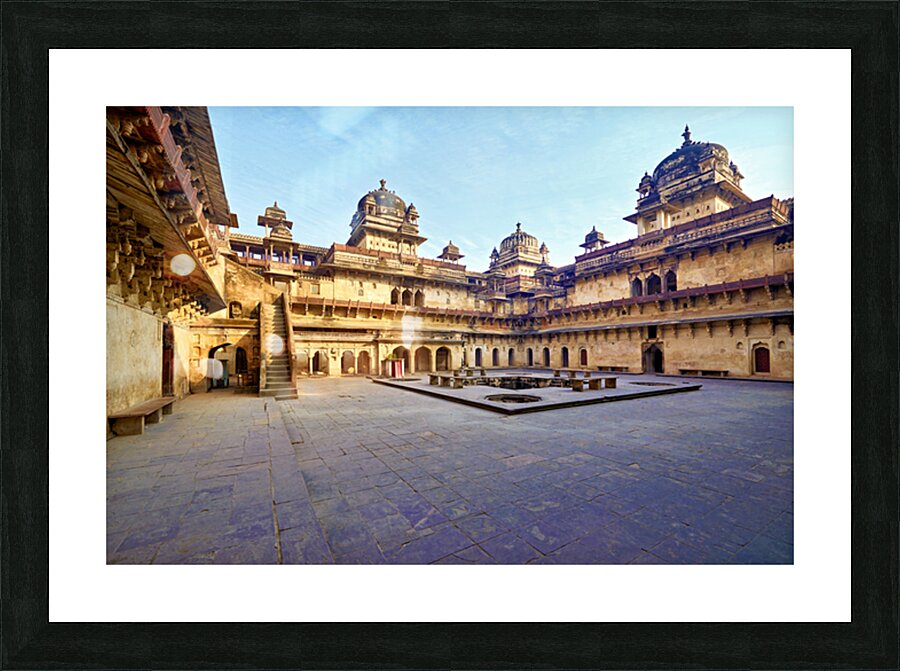 Exploring the fort complex in orchha madhya pradesh india Picture Frame print
