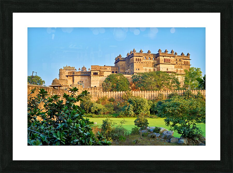Explore the historic Fort Complex in Orchha Madhya Pradesh Ind Picture Frame print