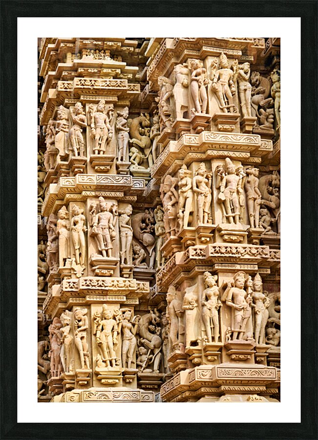Hindu temples of Khajuraho in Madhya Pradesh showcase ancient ar Picture Frame print