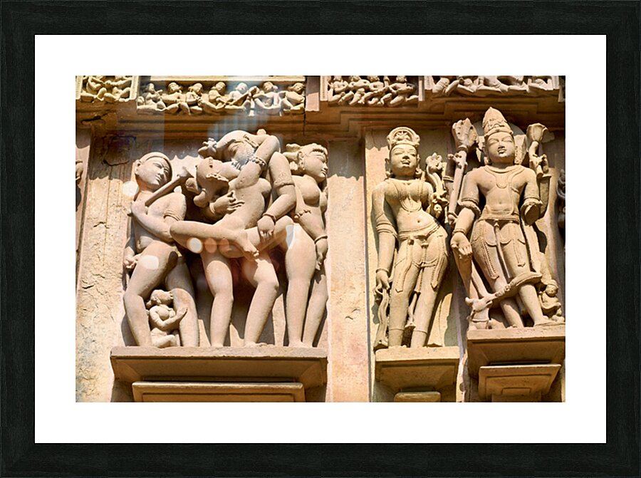 Khajuraho temples: Madhya Pradeshs erotic sculptures Picture Frame print
