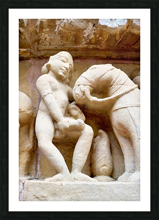 Exploring erotic art in Khajuraho temples of Madhya Pradesh Picture Frame print