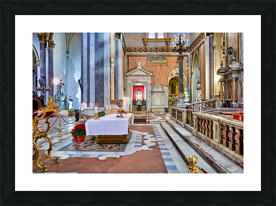 Visit to San Domenico Maggiore church in Naples Campania Italy Picture Frame print