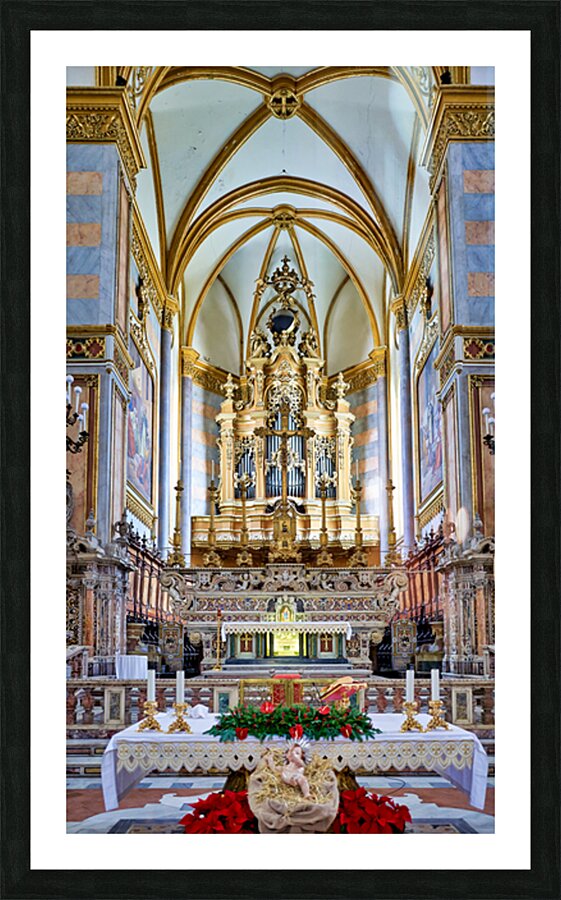 Visit to San Domenico Maggiore church in Naples Campania Italy Picture Frame print
