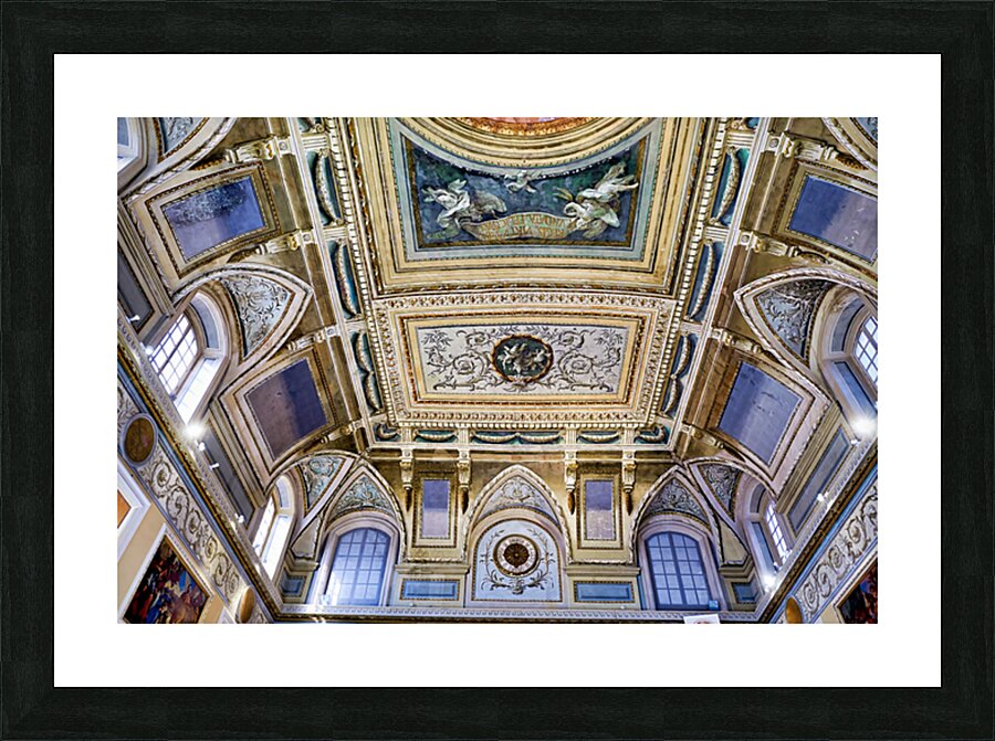 Ceiling view in the National Archaeological Museum of Naples Ita Picture Frame print
