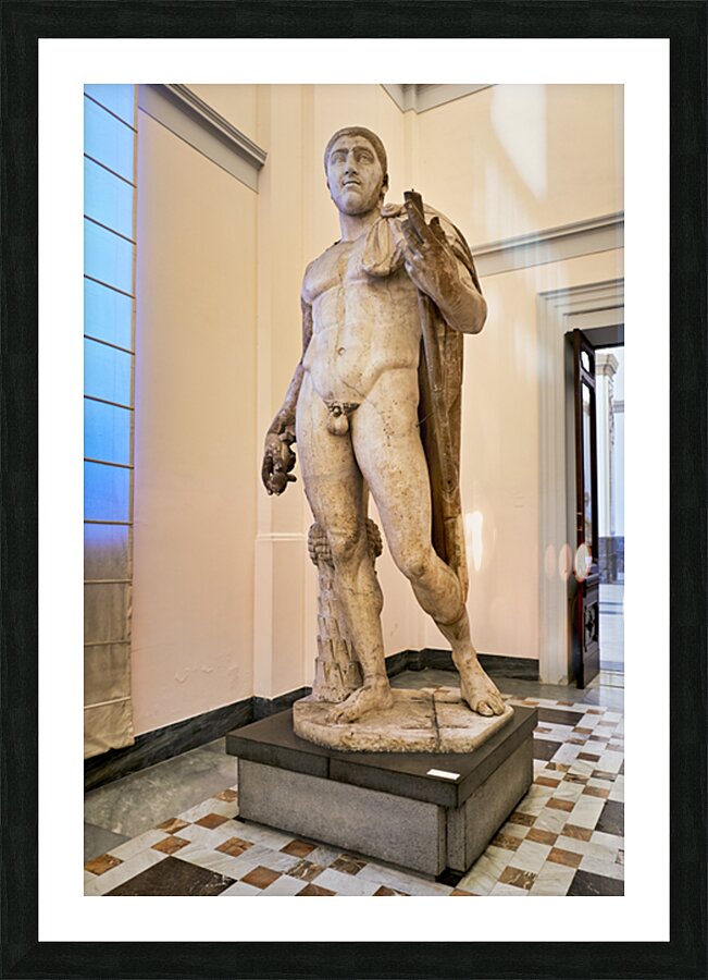Statue at national archaeological museum of naples in campania Picture Frame print