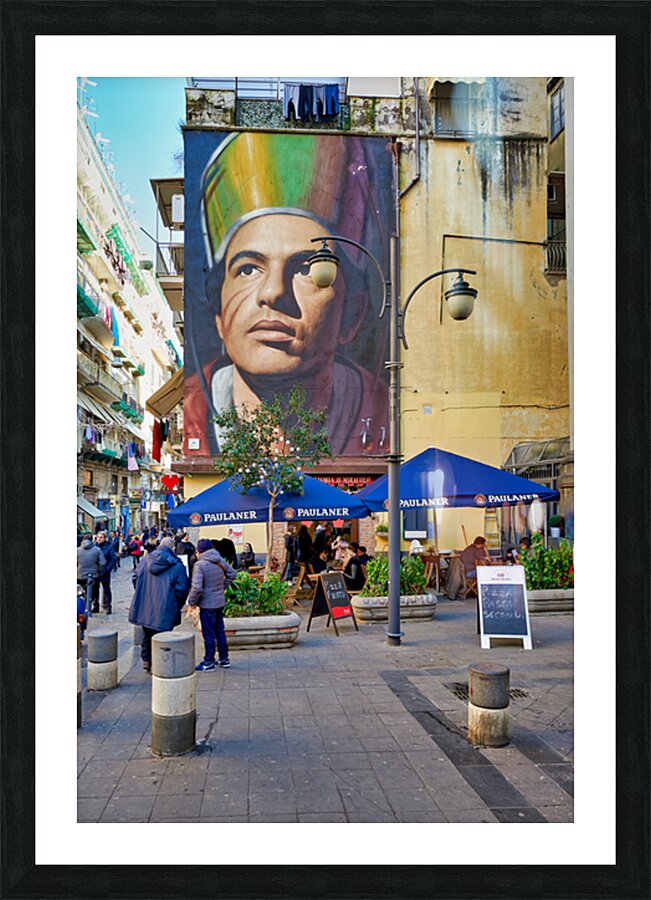 Mural of san gennaro by jorit in forcella naples Picture Frame print