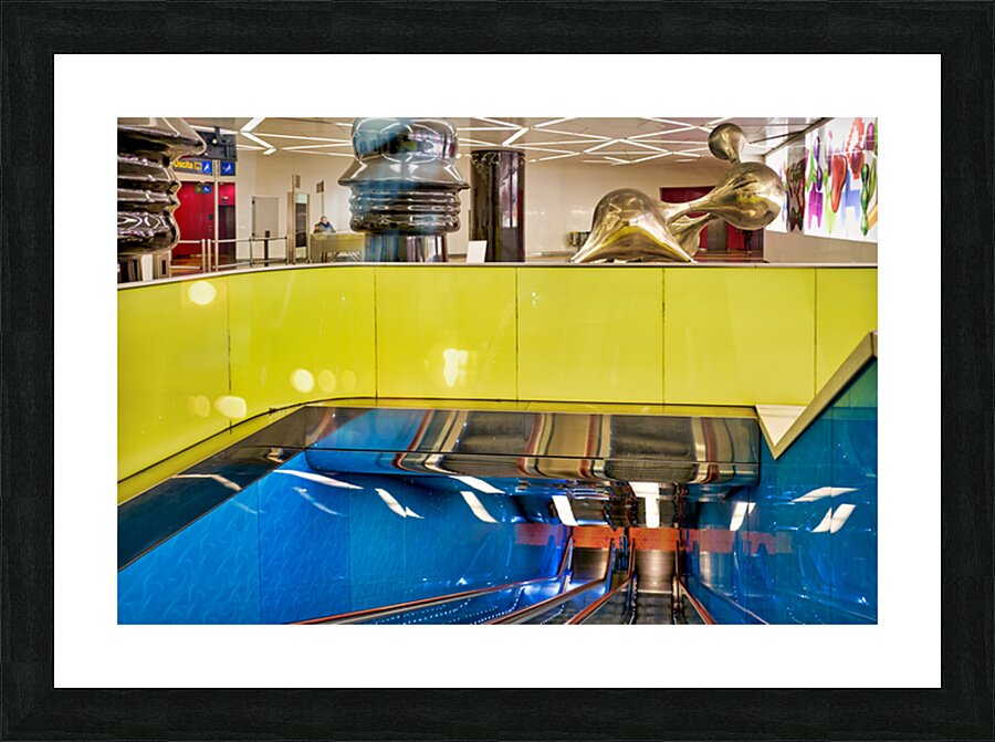 Artwork at Universita metro station in Naples Campania Italy Picture Frame print