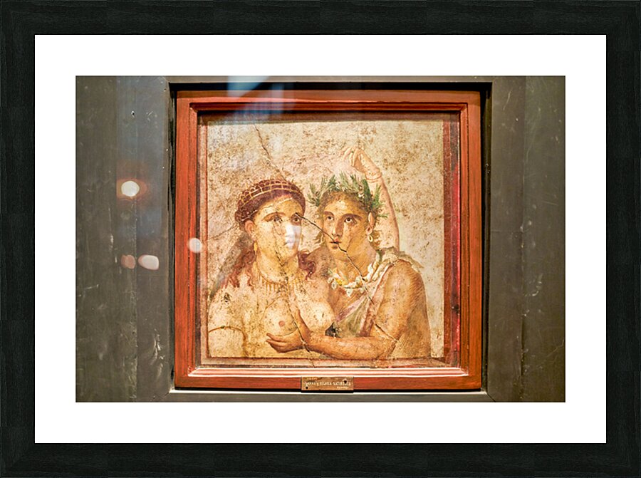 Discovering ancient frescoes at Naples Archaeological Museum Picture Frame print