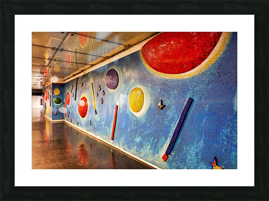 Artwork at metro subway station in Naples Campania Italy Picture Frame print