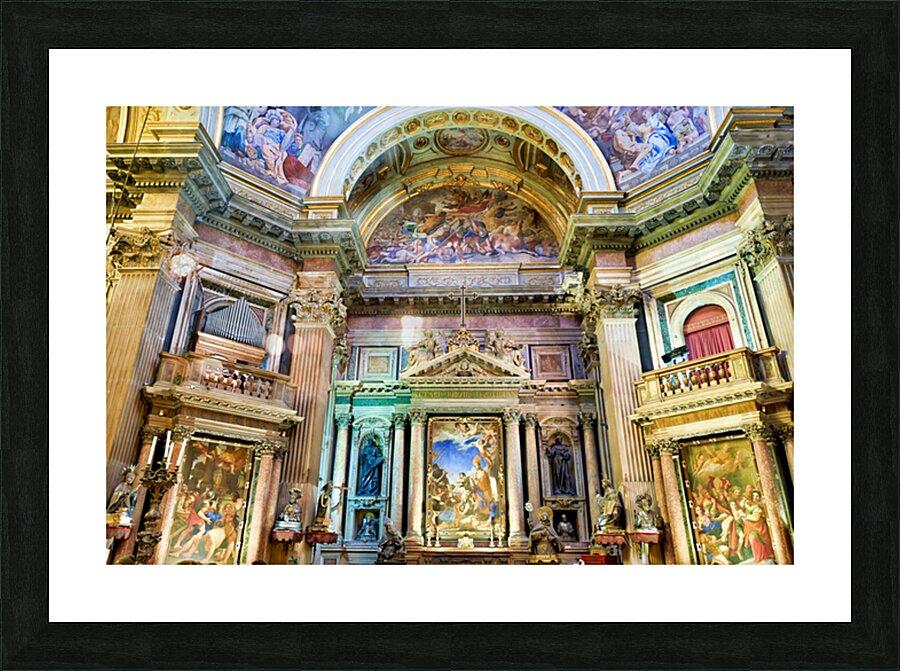 Exploration of naples cathedral in campania italy Picture Frame print