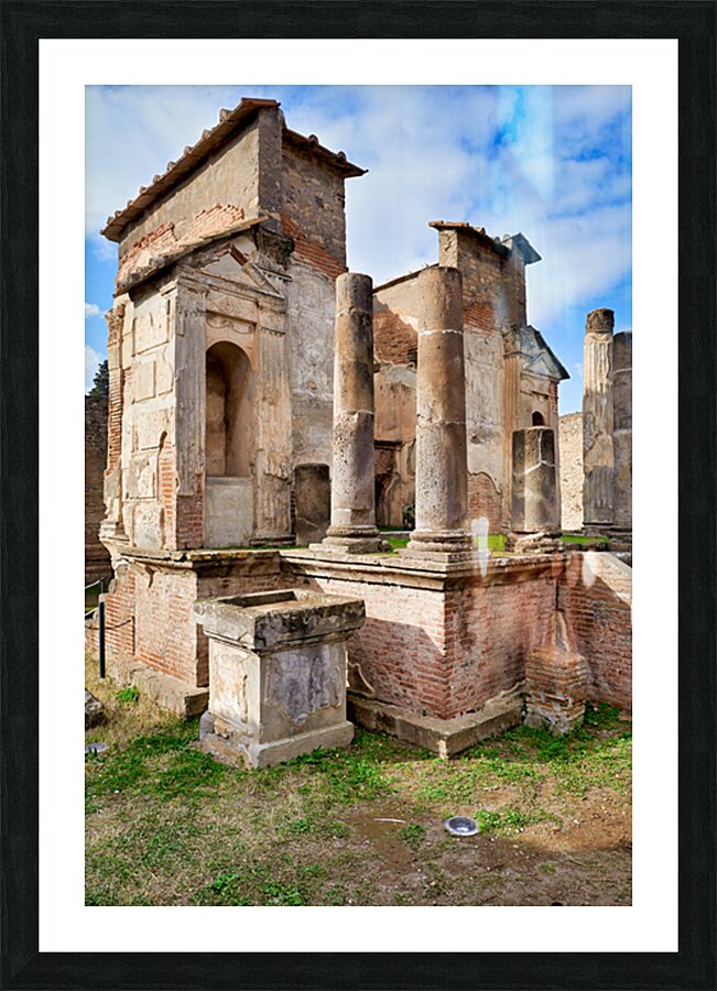Pompeii ruins showcase ancient architecture in Italy Picture Frame print