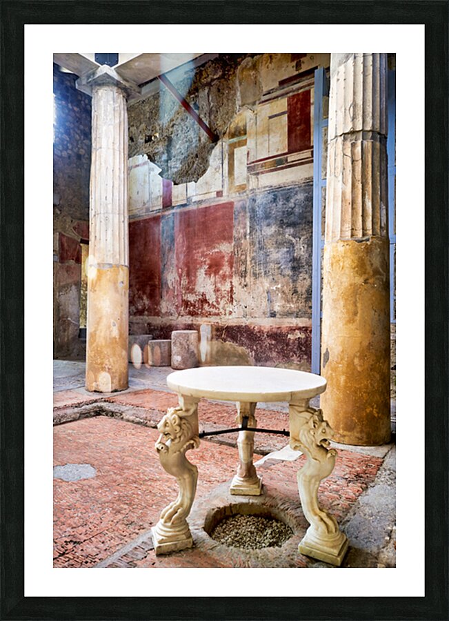 Explore ancient Roman life in Pompeii ruins of Naples Campania I Picture Frame print