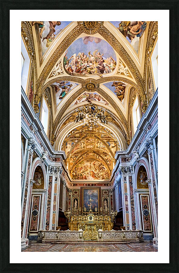 Visitors explore Certosa di San Martino in Naples Picture Frame print