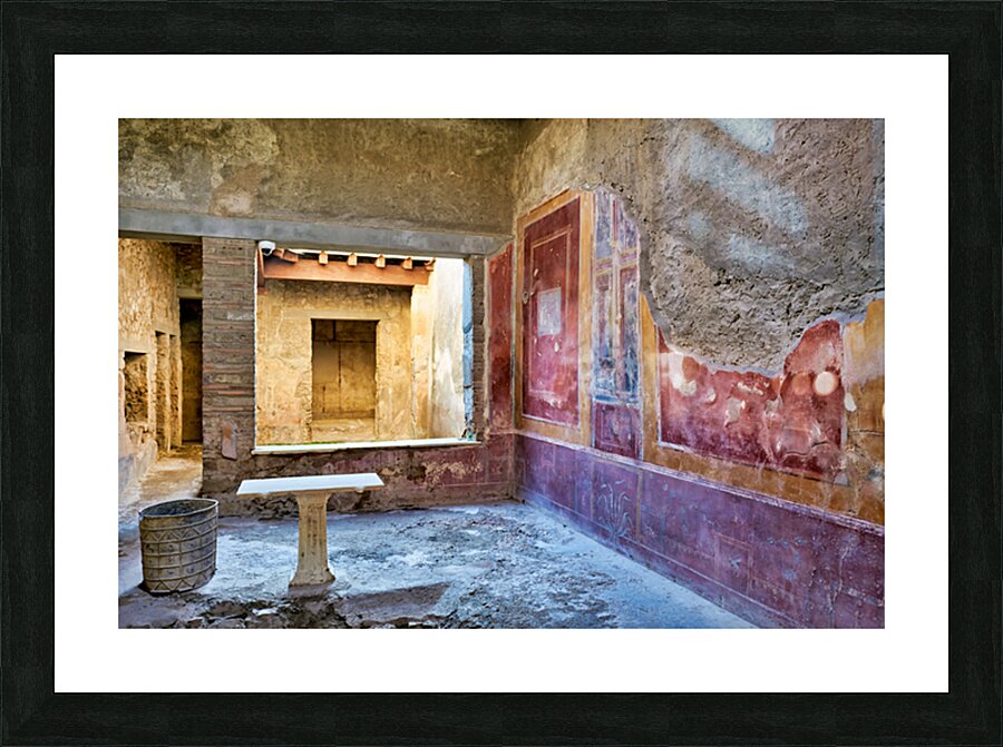 Exploring ancient Pompeii in Naples Campania Italy Picture Frame print