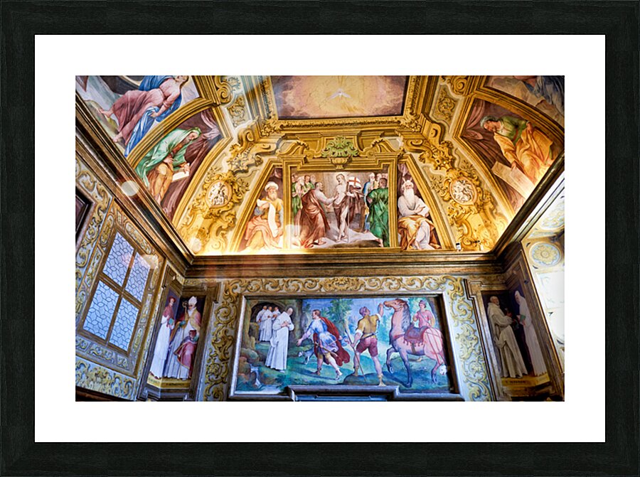 Art and history in Certosa di San Martino in Naples Italy Picture Frame print