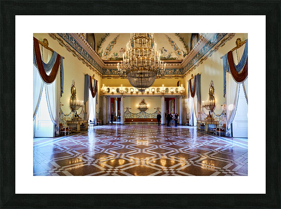 Exploring the grand hall of Museo di Capodimonte in Naples Picture Frame print