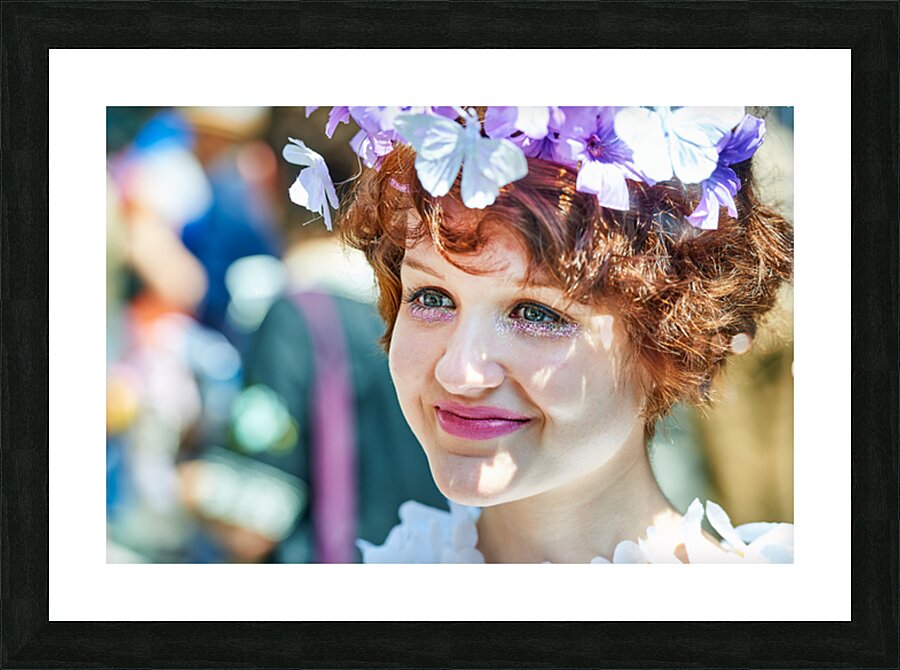 Easter parade in Manhattan with people celebrating and enjoying  Picture Frame print