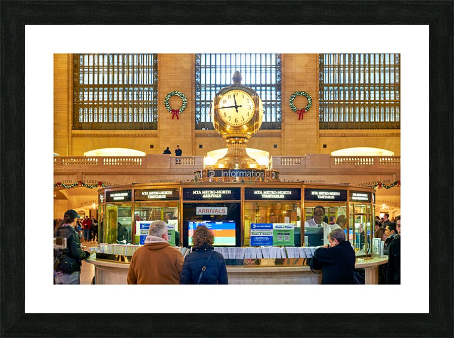 Crowd gathers at Grand Central Terminal Station in Manhattan Picture Frame print