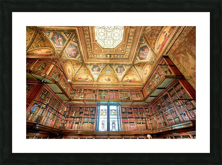 Visitors explore the Morgan Library and Museum in Manhattan New Picture Frame print