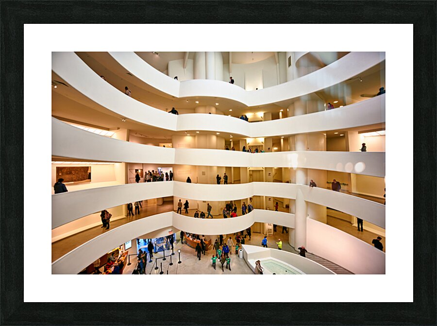 People walk and observe art in the Solomon R Picture Frame print