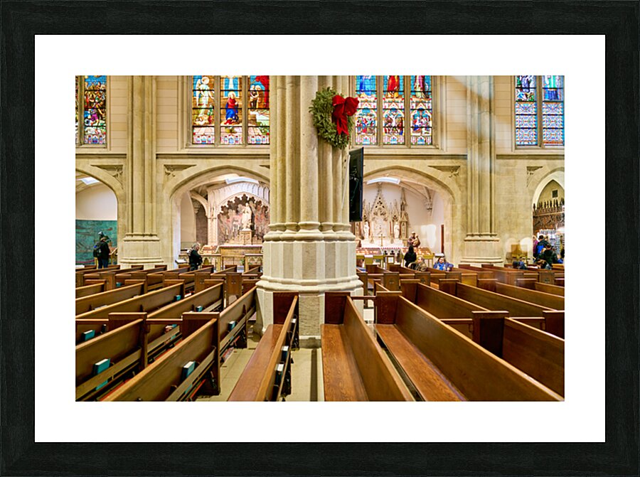 Visitors walk through St Picture Frame print