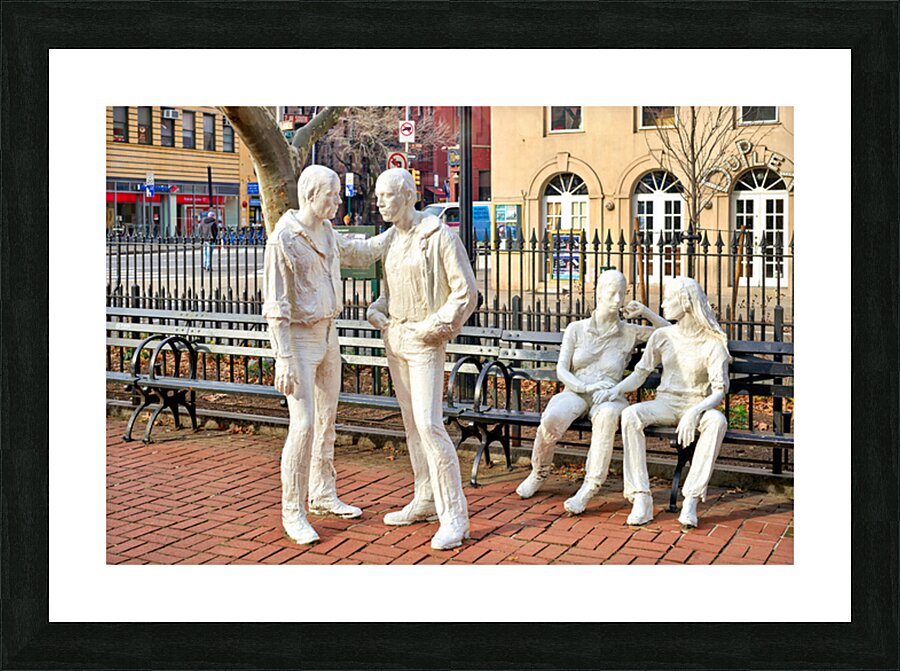 Gay Liberation sculpture at Christopher Park in Manhattan New Y Picture Frame print