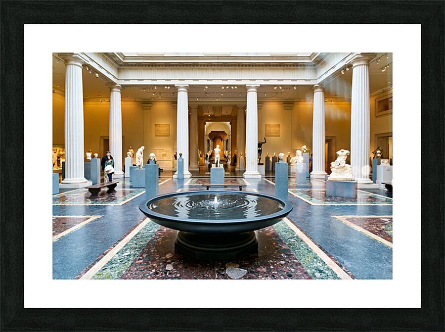 Visitors explore Greek and Roman art at the Metropolitan Museum  Picture Frame print