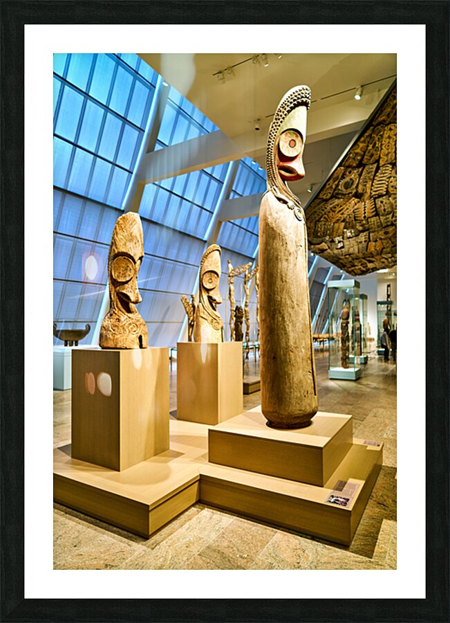 Oceanic art displayed in the Metropolitan Museum of Art in Manha Picture Frame print