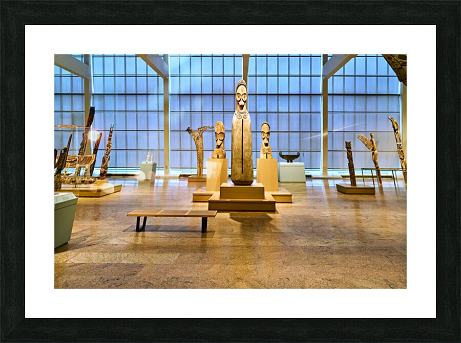 Oceanic art displays at the Metropolitan Museum of Art in Manhat Picture Frame print