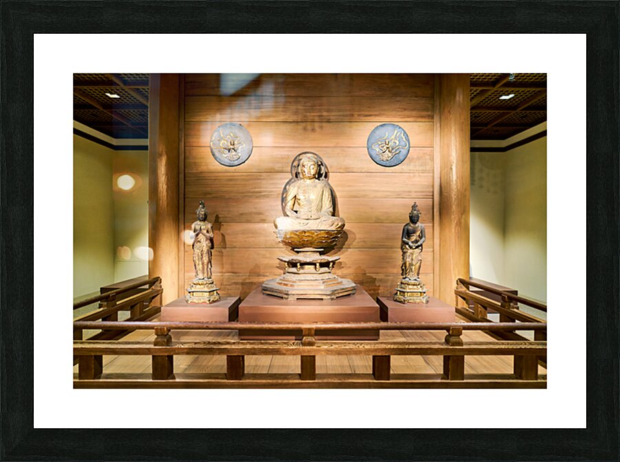 Buddha statue in the Asian Art Gallery Met Museum Picture Frame print