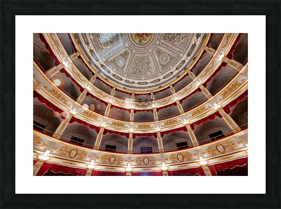 View from the stage of Teatro Tina di Lorenzo in Noto Sicily Ita Picture Frame print
