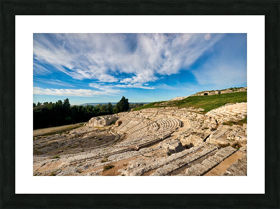 Explore the ancient Greek theatre of Syracuse in Sicily Italy Picture Frame print