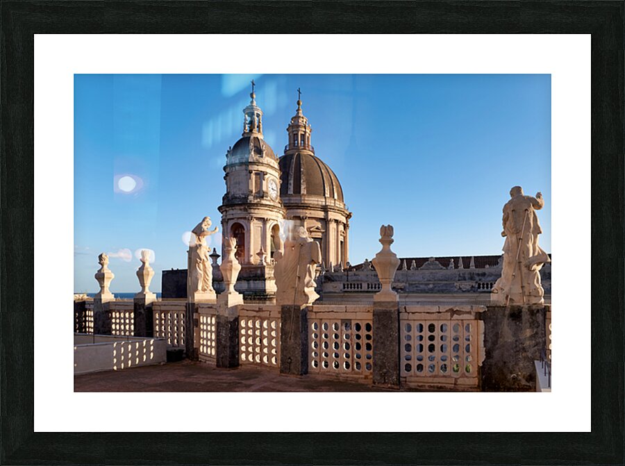 Visit to metropolitan cathedral of saint agatha in catania italy Picture Frame print