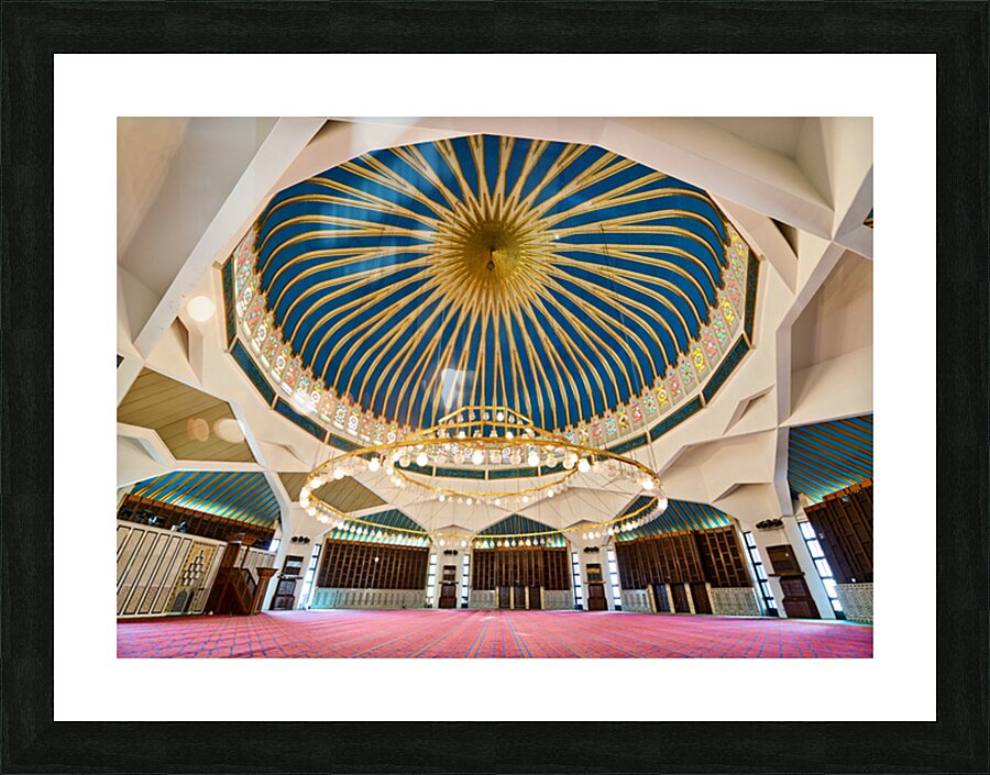 Visit to King Abdullah Mosque in Amman Jordan during daylight ho Picture Frame print