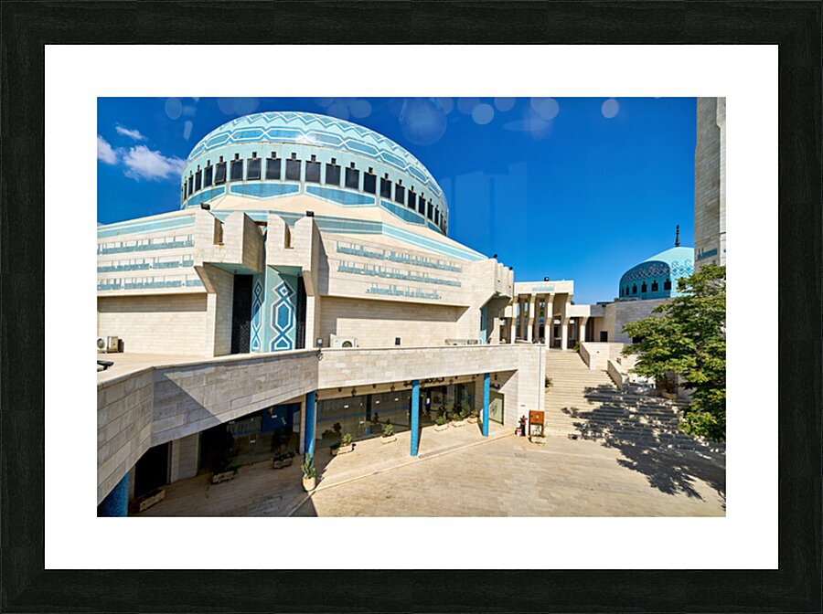 Discover King Abdullah Mosque in Amman Jordan during the day Picture Frame print