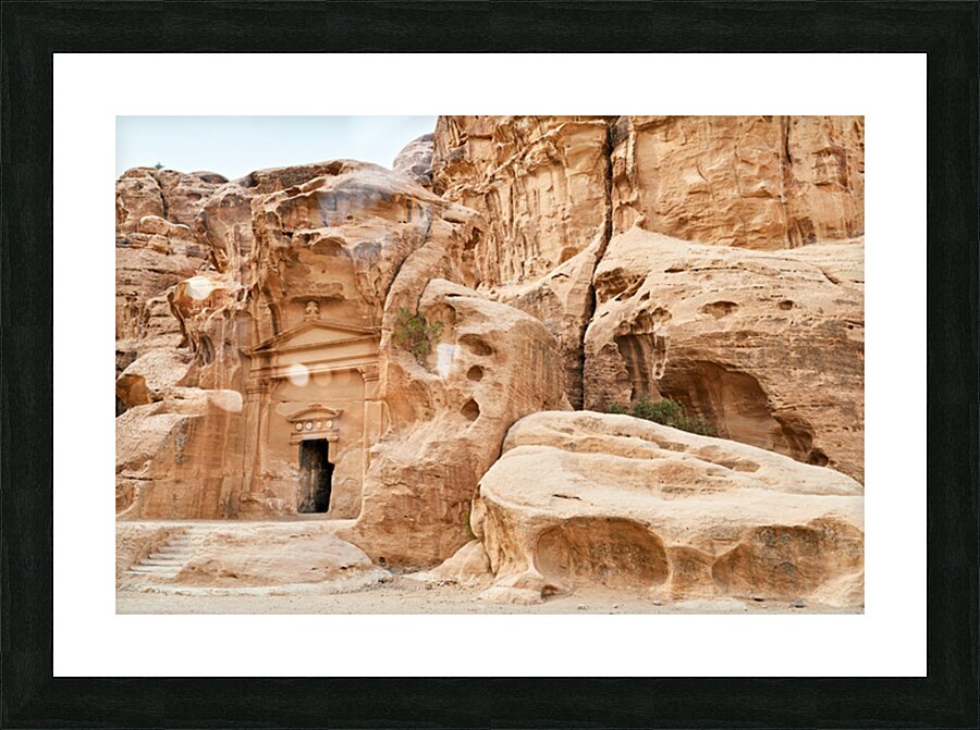 Exploring Little Petra archaeological site in Jordan Picture Frame print