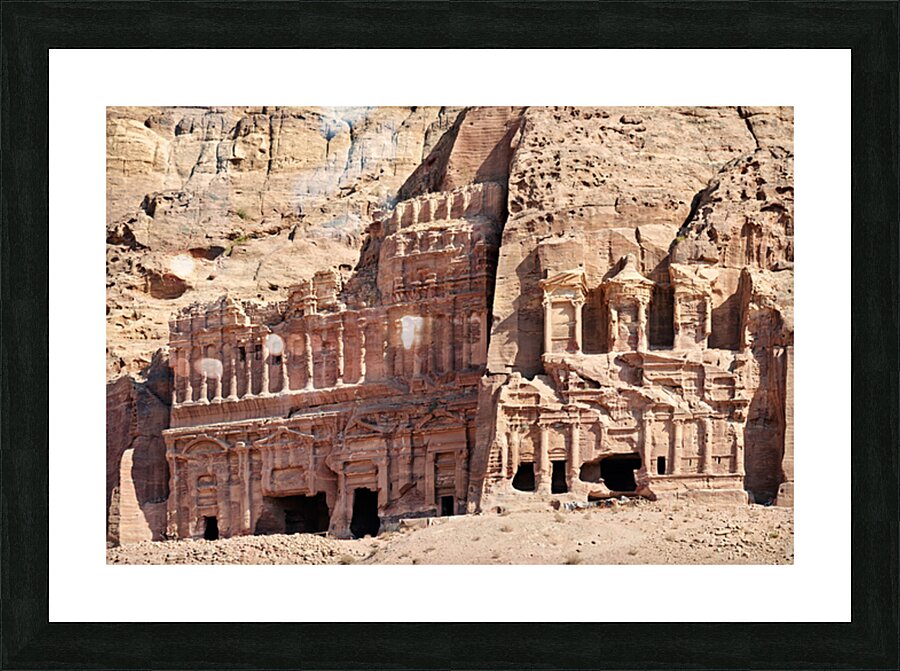 Royal Tombs at Petra in Jordan show ancient architecture and his Picture Frame print