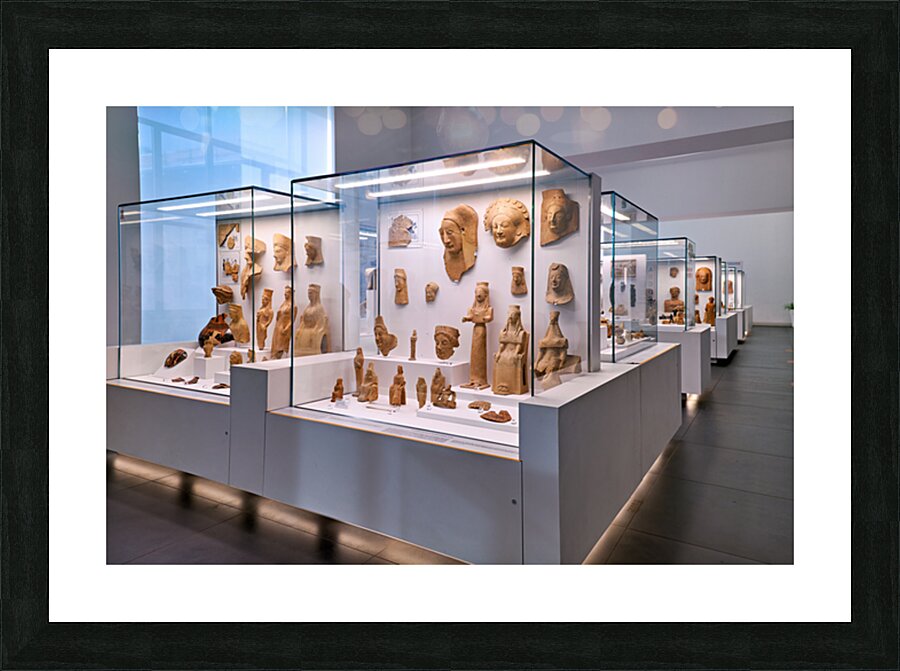 Exploring ancient artifacts at the National Museum of Magna Grec Picture Frame print