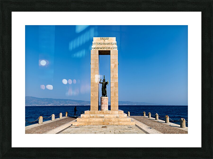 Monument to Vittorio Emanuele on the seafront in Reggio Calabria Picture Frame print