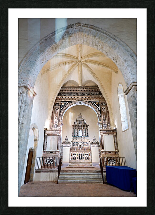 Baroque altar of Saint Francis of Assisi church in Gerace Calab Picture Frame print