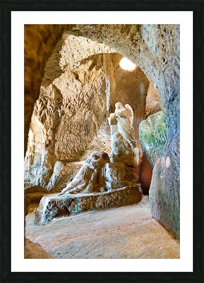 Cave church of Piedigrotta in Pizzo Calabro Italy Picture Frame print
