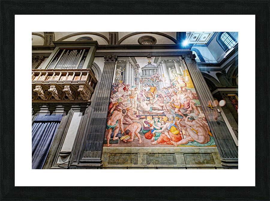 Martyrdom of St. Lawrence painting in Basilica of San Lorenzo Fl Picture Frame print
